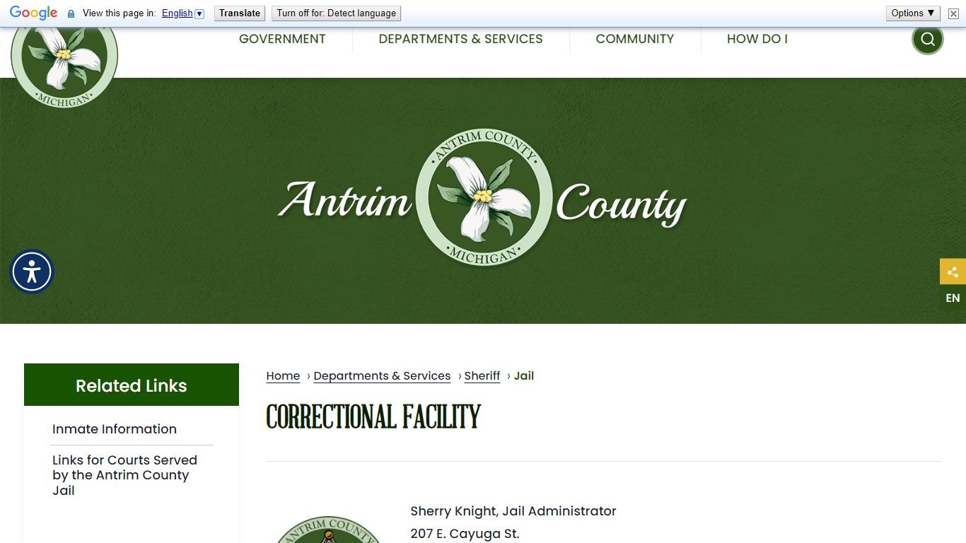 CORRECTIONAL FACILITY - Antrim County, MI