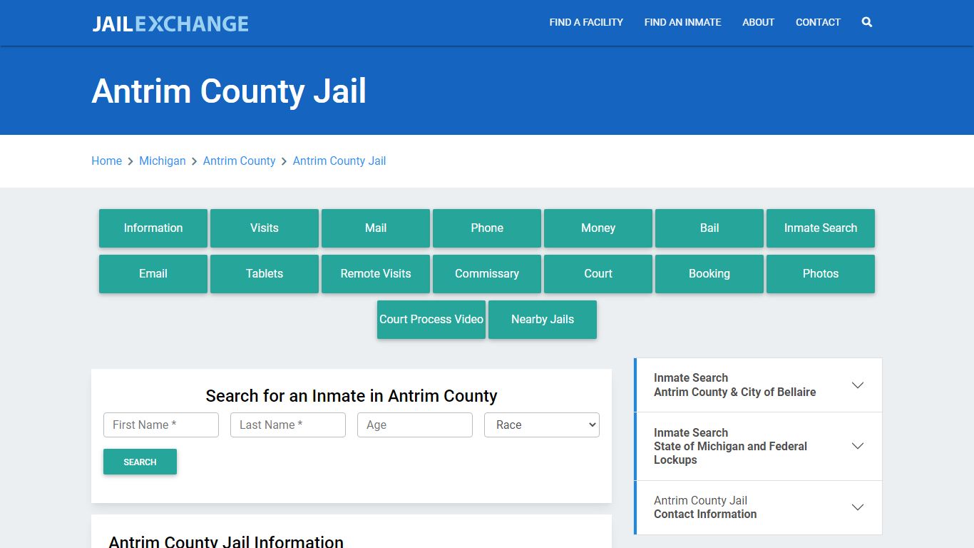 Antrim County Jail Roster Lookup, MI, Inmate Search